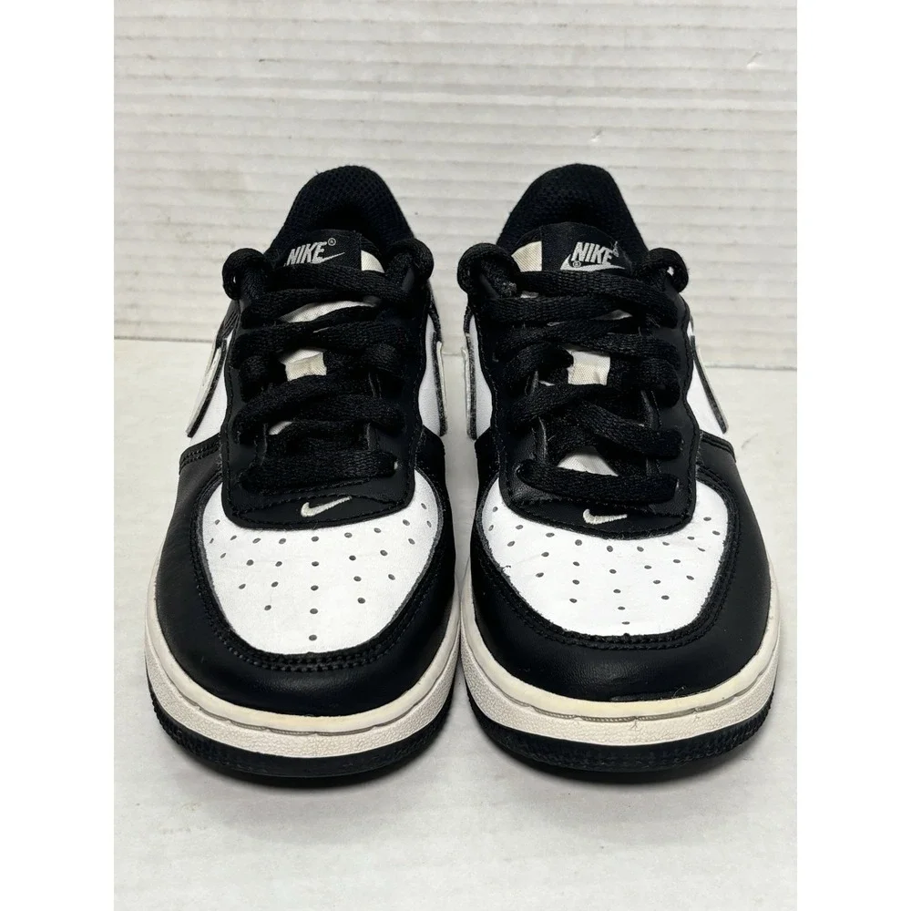 Nike Air Force 1 Black White Panda Basketball Shoes DV1623-001 Toddler Size 11.5